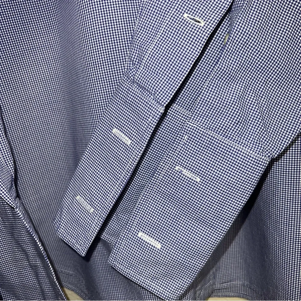 Polo Blue/White Small Checkered Button Down - Regent Classic Fit - Picture 9 of 11